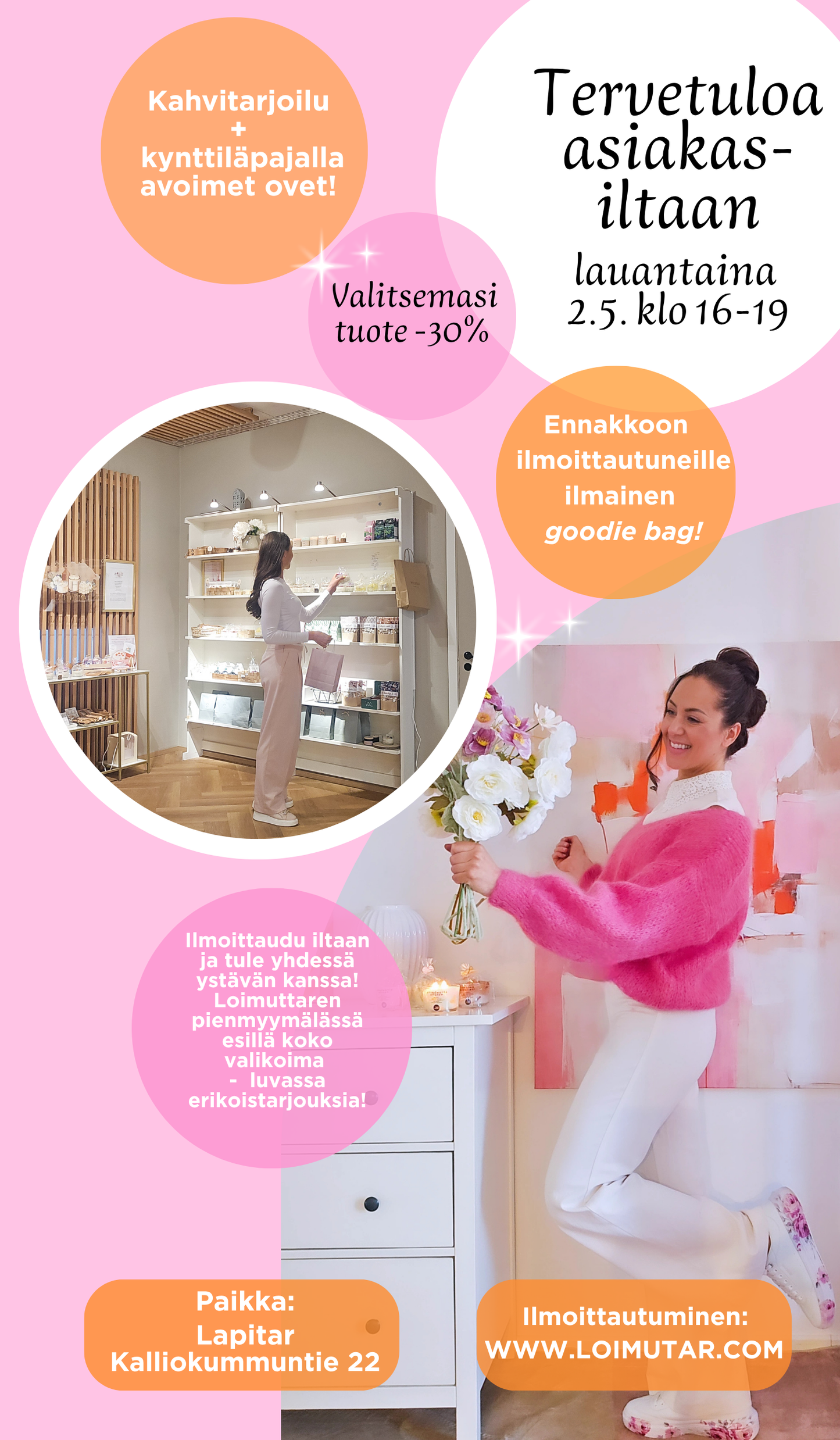 Ilmoittatuminen asiakasiltaan♡