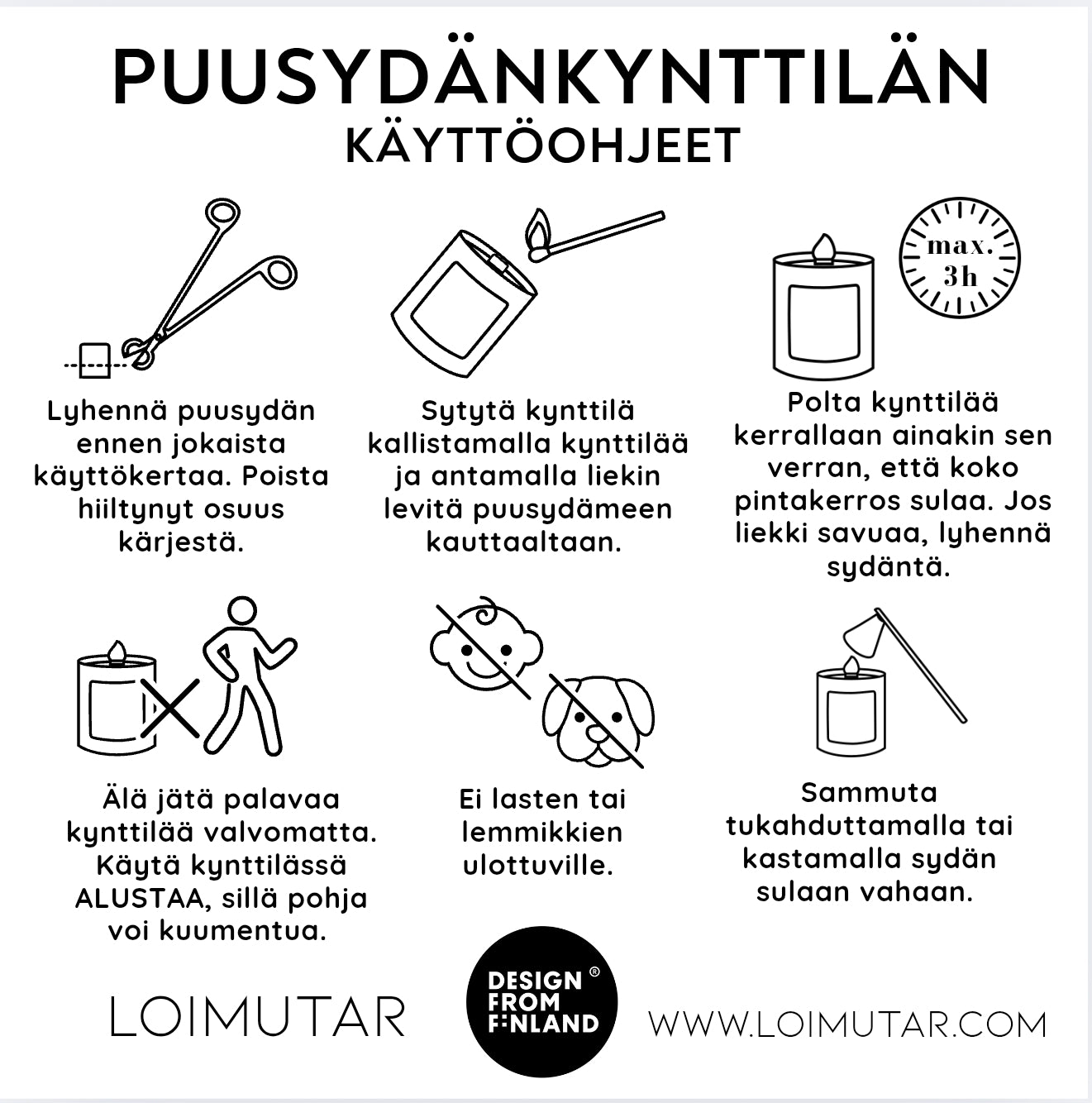 Puusydänkynttilä Hillaherkku
