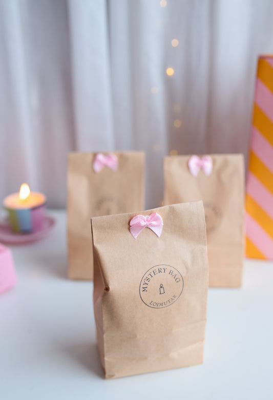 Kynttilät yllätyspussi lahjaidea