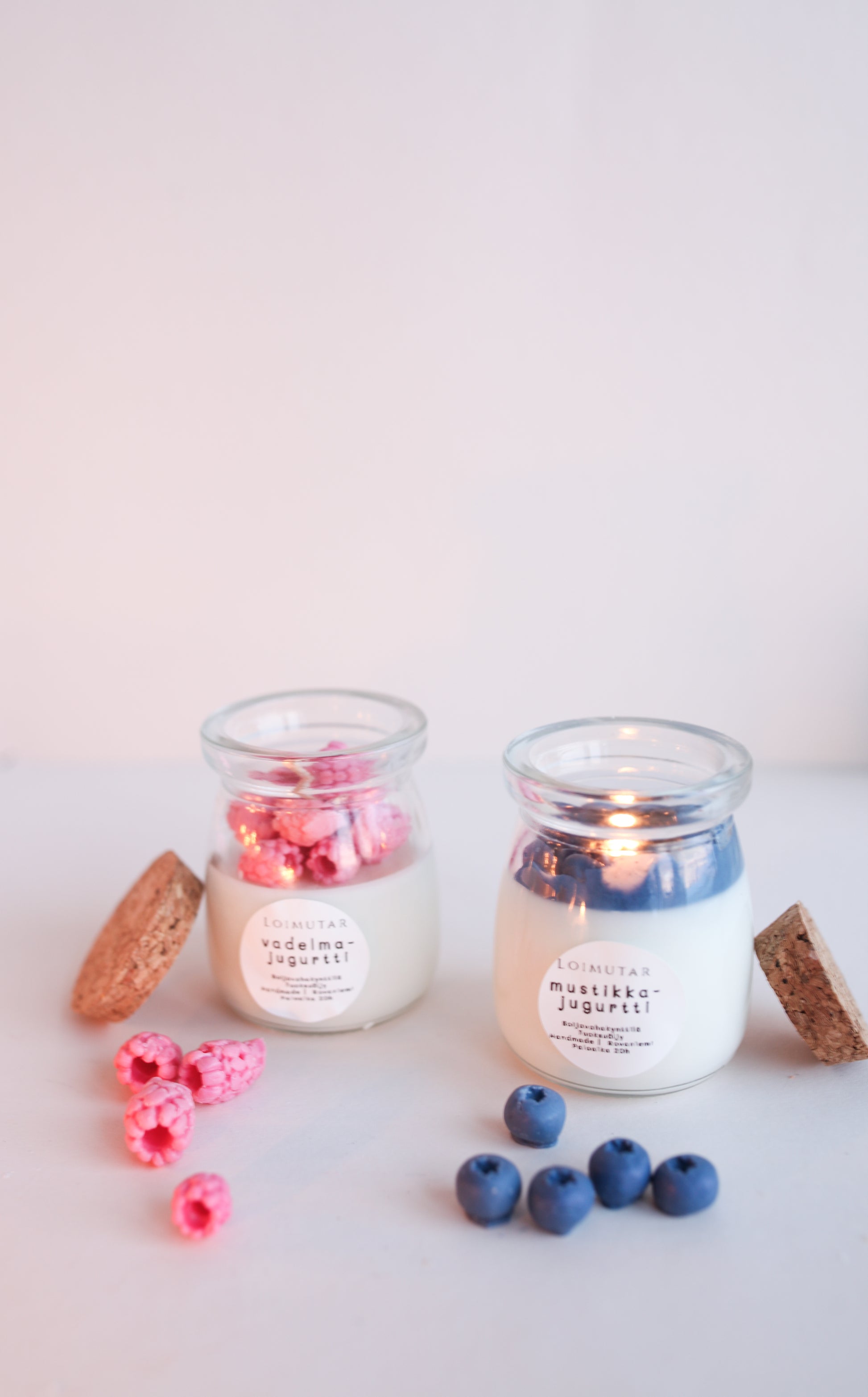 Mustikka- ja vadelmakynttilä