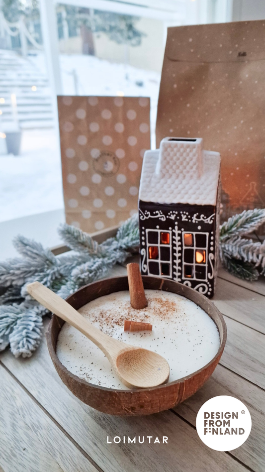 Riisipuuro soijavahakynttilä, puusydän