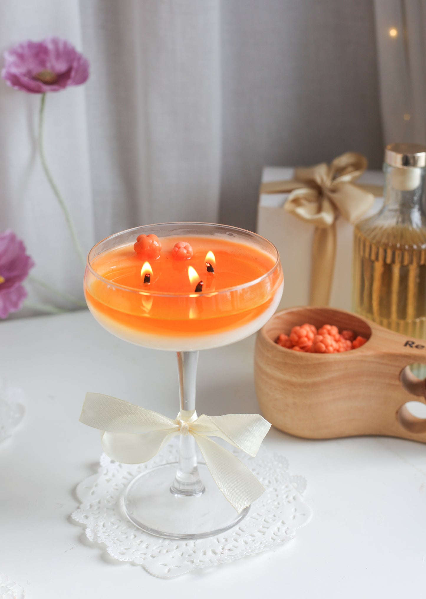 Hilla & samppanja cocktailkynttilä