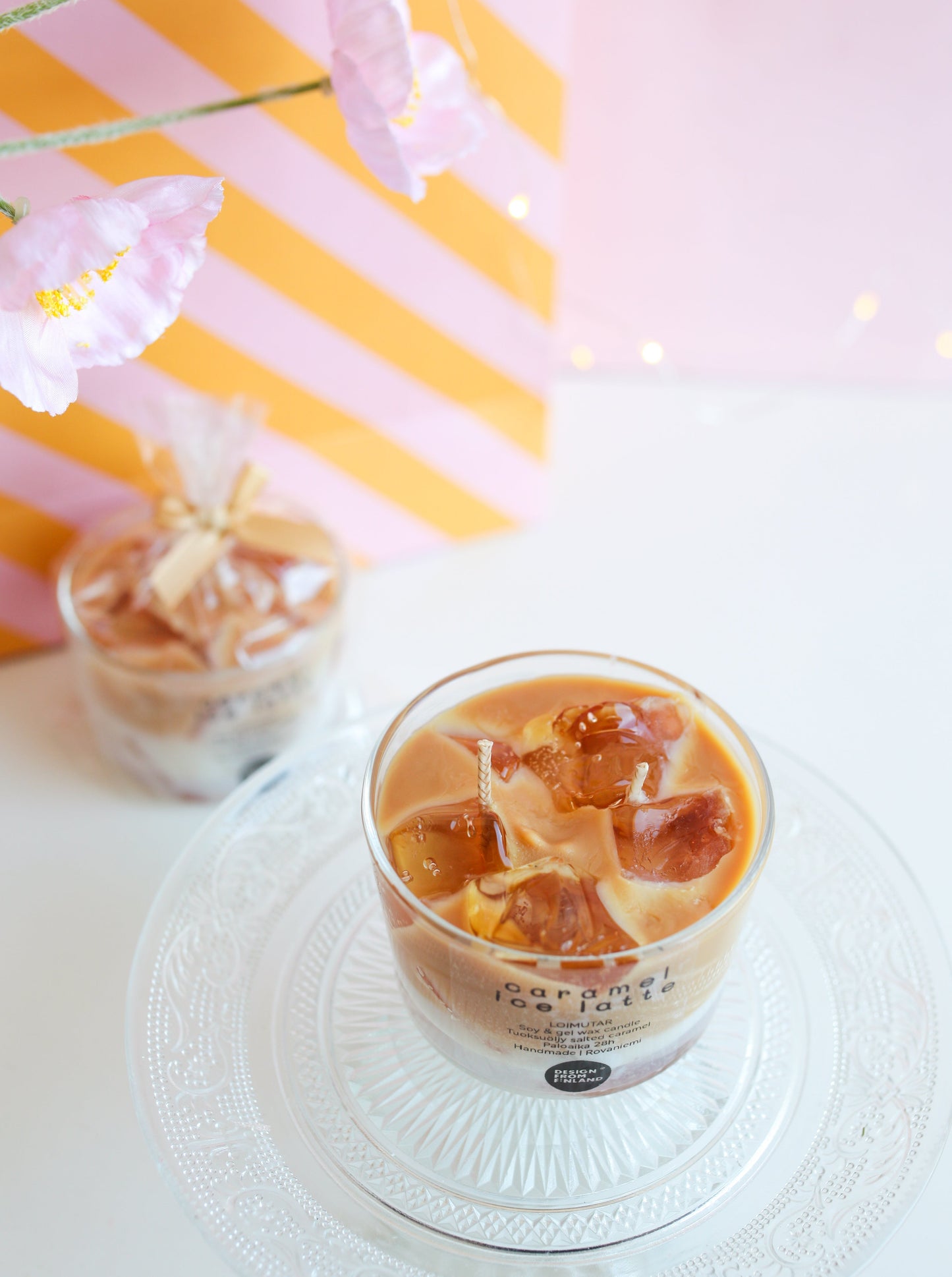 Caramel ice latte