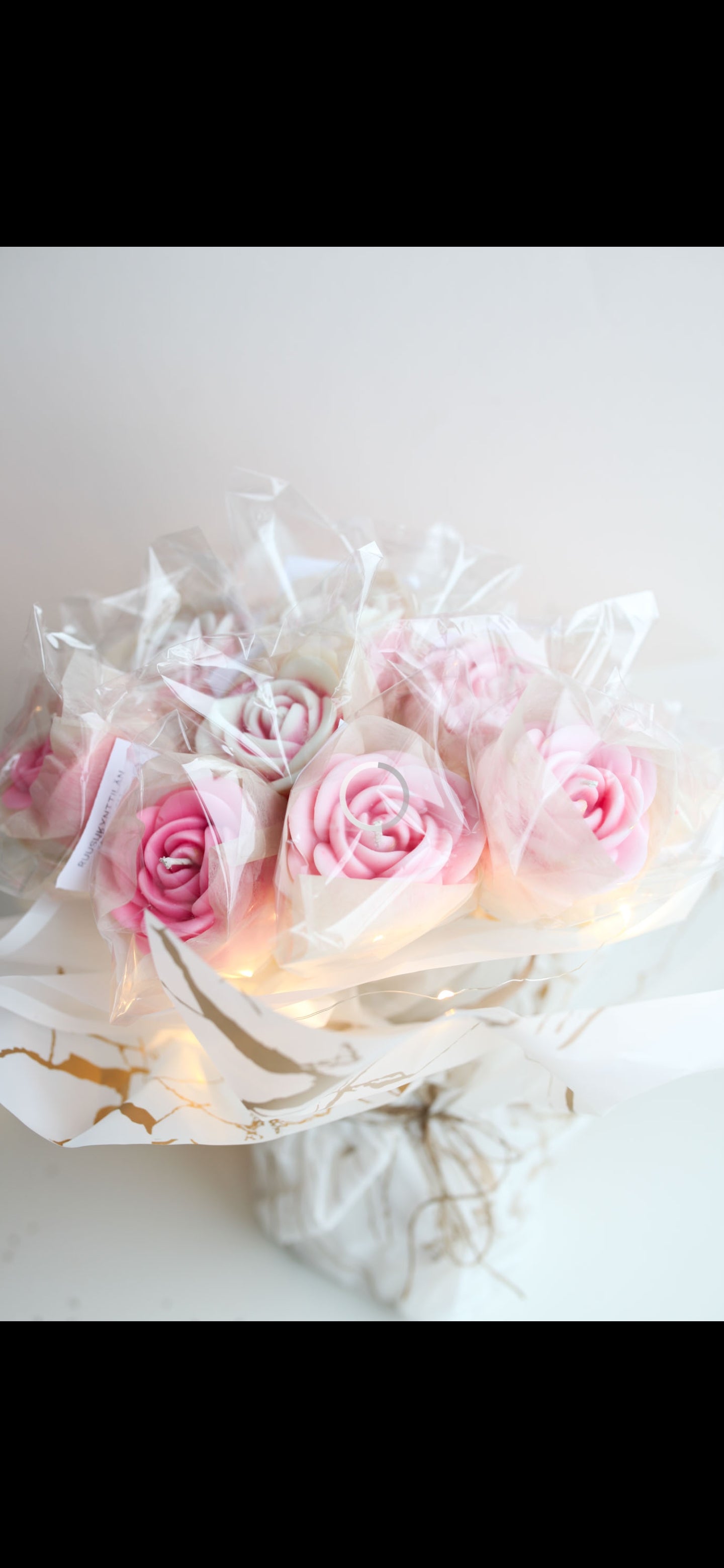 New arrival! Individually wrapped rose candle