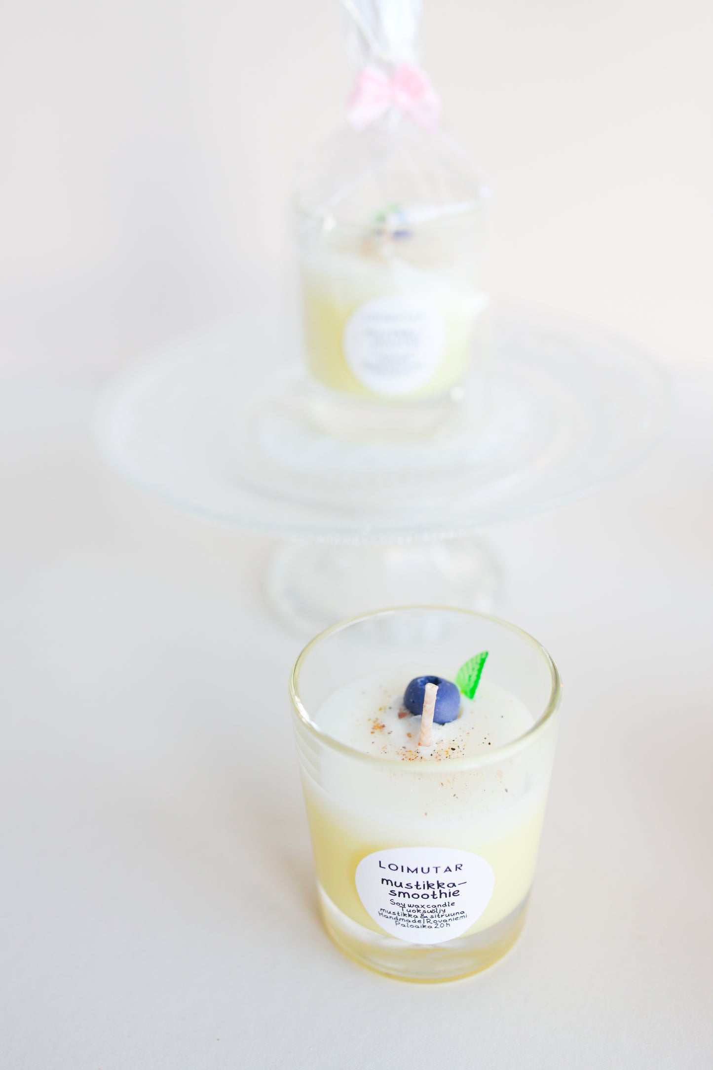 Mustikkasmoothie kynttilä
