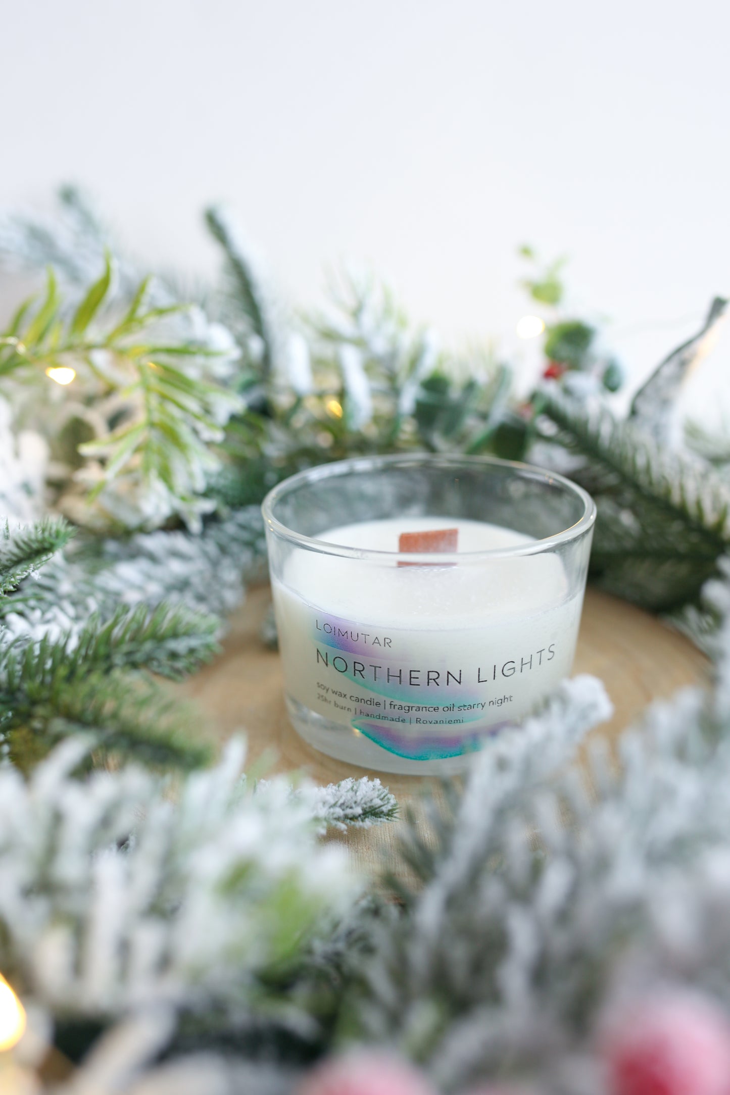 Northern lights candle, souvenir