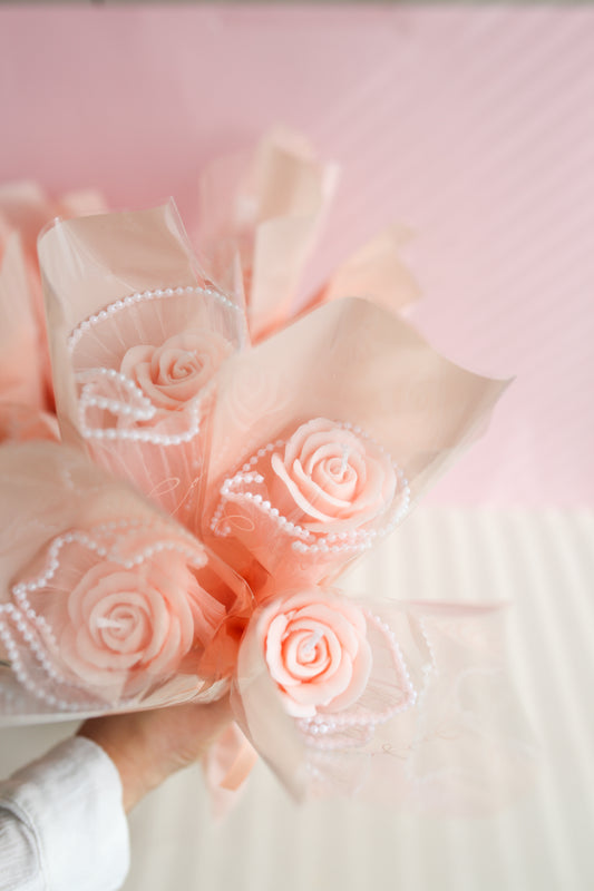 Individually wrapped pearl rose