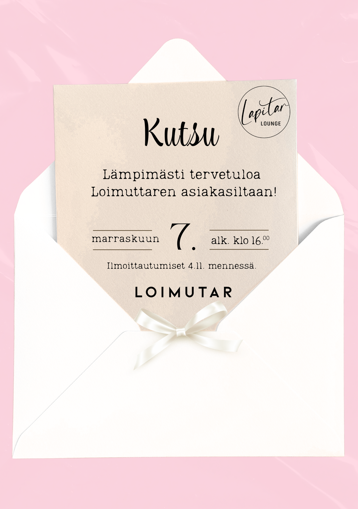 Asiakasilta 7.11. klo 16