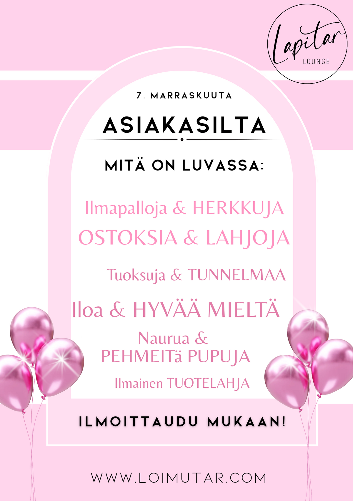 Asiakasilta 7.11. klo 16