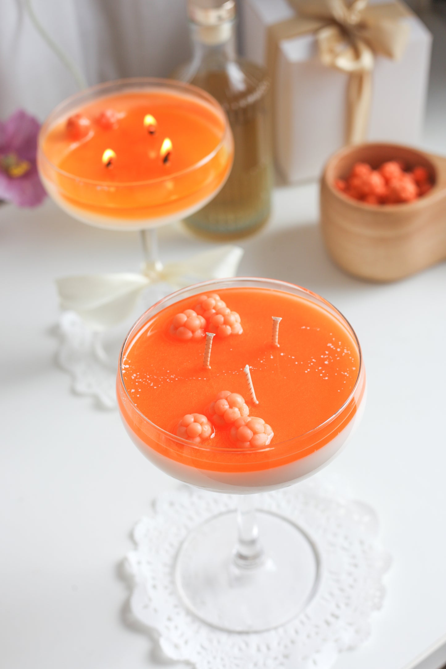 Hilla & samppanja cocktailkynttilä