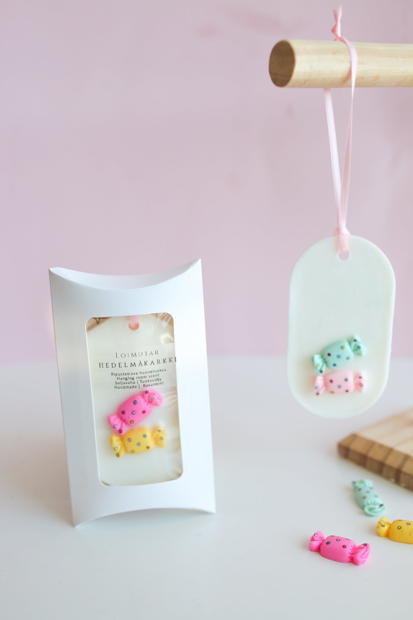 Ripustettava huonetuoksu hedelmäkarkki