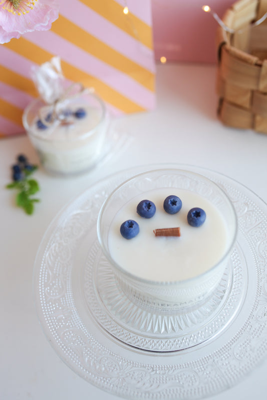 Puusydänkynttilä Mustikkamaito